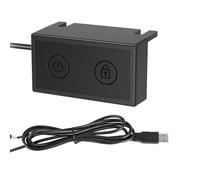 Wdbild Desktop Computer Power Switches Button Lock Screen PC Computer Case Switches USB Power Supply Port For Home Office Internet USB Power Supply PC Switches