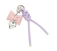 Wdbild Drawstring Bags, Elegant Butterfly Bows PU Leather Keychain Charm Pendant Keyring Multi Purpose Bag Accessory and Phone Lanyard