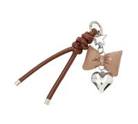 Wdbild Drawstring Bags, Elegant Butterfly Bows PU Leather Keychain Charm Pendant Keyring Multi Purpose Bag Accessory and Phone Lanyard