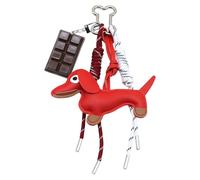 Wdbild Drawstring Bags, Sausage Dog Keychain Baseball Keying Braided Rope Pendant Car Key Chain PU Keyholders Bag Charm Decorations