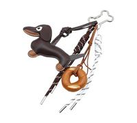 Wdbild Drawstring Bags, Sausage Dog Keychain Baseball Keying Braided Rope Pendant Car Key Chain PU Keyholders Bag Charm Decorations