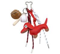 Wdbild Drawstring Bags, Sausage Dog Keychain Baseball Keying Braided Rope Pendant Car Key Chain PU Keyholders Bag Charm Decorations