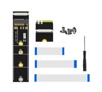 Wdbild Driverless Key M To Double Key A/E Adapter 64Gbps Fast Speed Transfer Supporting Multiple Systems