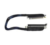 Wdbild Durability Braide PCIe5.0 X16 Graphics Extender Cable 180Degree Left Angles Layout Optimized For GPU Signals Integrity