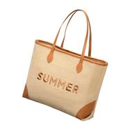 Wdbild Embroidery Beach Bag With Spacious Interior Shoulder Bags Woven Handbag Travel Shopping Bag For Everyday Essential Oversized Shoulder