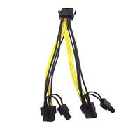 Wdbild Fast 8Pin To Double 6+2Pin Cable For PCIE Cards PCIExpress Power Converter 8Pin To 6+2Pins Splitters Data Transmission