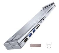 Wdbild Foldable Aluminum Laptop Stand Hubs With 8 Expansion Port Including 4K And PD100W Charging Capability USB C Multiport Adapter