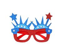 Wdbild Fourth Of July Glasses Red Blue And White Flag Prints Glasses For Independence Day Parties And BBQs Flag Color Glasses
