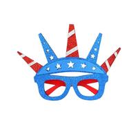 Wdbild Fourth Of July Glasses Red Blue And White Flag Prints Glasses For Independence Day Parties And BBQs Flag Color Glasses