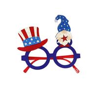 Wdbild Fourth Of July Glasses Red Blue And White Flag Prints Glasses For Independence Day Parties And BBQs Flag Color Glasses