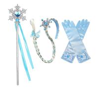 Wdbild Girls Princess Accessories Dress Up Clothing Set Gloves Crown Earrings Necklace And Hair Braid For Girls' Cosplay