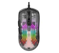 Wdbild Girls Transparent Gaming Game RGB Light 6-gear 1200-7200DPI Adjustment USB Mute