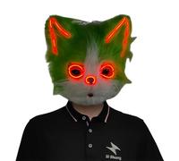 Wdbild Halloween Novelty Costume Animal LED Light Up For Adult Kids Full Face Led Glowing Gifts
