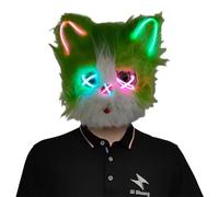 Wdbild Halloween Novelty Costume Animal LED Light Up For Adult Kids Full Face Led Glowing Gifts