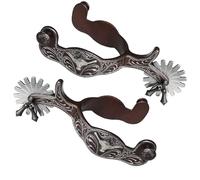 Wdbild Hand Carved Horse Spur Replacement Metal Western Cow Boy Spur Mens Roping Competition Equipments Easy To Use Metal Horse For Men Women Mens Roping