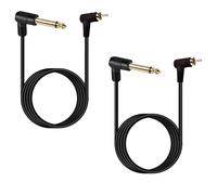 Wdbild Heavy-Duty 90° Male To 6.35mm Right-Angle Connector Cable 78.74inch High-Speed Transmission For Mixers