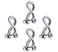 Wdbild Heavy Duty Chain Shackle Stainless Lifting Load Pin Shackle Anchors Bows Marine Rings Shackles 6mm 1/4inch D Rings Shackles