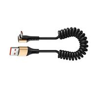 Wdbild Heavy-Duty Charging Cable Flexible Spring Structure Anti-Break Rapid Power Transfer All Devices Fast Charging Spring Cable