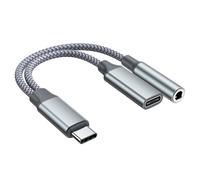 Wdbild High Speed 60W Capability Power Delivery USB C To 3.5mm Headphone And Charging Adapter Suitable For Music Commute Travel