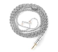Wdbild Highly Density 336Core Silver Plated 3.5mm 2Pin Earphone Cable Builts In Microphones For Enhances Sound Transmission Upgrades Cable With Microphones