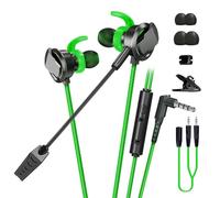 Wdbild In Ear Earphones ESports Earbud Build-in Noise Cancelling Microphone For Game 3.5mm Cable Controlled Earpiece Detachable Microphone