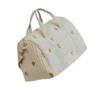 Wdbild Large Capacity Diaper Bag For Mom Portable Handbag With Detailed Embroidery Pattern For Travel And Daily Needs Short Trip Organiser