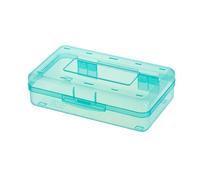 Wdbild Large Pencil Case Water Resistant Clear Pen Box High Capacity Pen Case Colored Pencil Marker Organizers 20.5x12.1x5.9cm Stackable Containers for Office Supplies