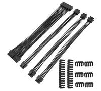Wdbild Mainboard Power Supply Extension Cable Kit 24Pin GPU 8Pin PCIE 6+2Pin CPU 8Pin 18AWG Power Cord Comb Holder GPU Cord