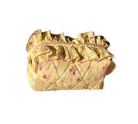 Wdbild Makeup Bag, Elegant Flower Print Makeup Bag Large Capacity Toiletries Pouches Cosmetic Bags for Women and Girls Travel Camping