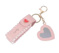 Wdbild Makeup Bag, Portable Leather Lipstick Bag Makeup Pouches Lip Balm Bags Keychain Holder Lipsticks Protective Covers Bags Decoration
