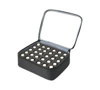 Wdbild Makeup Bag, Portable Nails Polished Storage Box 30 Holes Carrying Case with Clear Easy Access for Essential Oils and Manicure