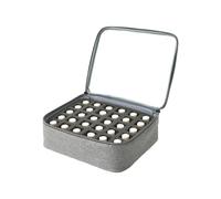 Wdbild Makeup Bag, Portable Nails Polished Storage Box 30 Holes Carrying Case with Clear Easy Access for Essential Oils and Manicure