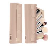 Wdbild Makeup Bag, Silicone Makeup Brush Holder Soft Brush Cosmetic Bag Travel Bags Organisers for Vacation
