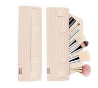 Wdbild Makeup Bag, Silicone Makeup Brush Holder Soft Brush Cosmetic Bag Travel Bags Organisers for Vacation