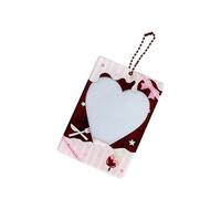 Wdbild Miniature 3Inch Acrylic Card Sleeve Sweet Dessert Design Compact Photo Pocket For Collectors Practical PVC With Keychain
