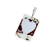 Wdbild Miniature 3Inch Acrylic Card Sleeve Sweet Dessert Design Compact Photo Pocket For Collectors Practical PVC With Keychain