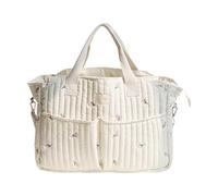 Wdbild Mom Bag Handbag Embroidered Pattern Multiple Compartment Splashproof Travel Crossbody Bag Large Capacity Diaper Multifunctional Compartments
