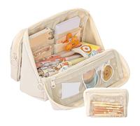 Wdbild Multi Layered Pencil Case with Handle High Capacity Pencil Pouches Pen Case Detachable Organizers Bag for Students