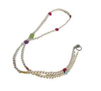 Wdbild Multifunctional Beaded Phone Case Necklace With Charm Trend Beades Phone Lanyard Cheerful Colored Beads Phone Case Chain