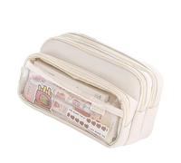 Wdbild Multifunctional Clear Pen Pencil Case Student Large Capacity Stationery Storage Bag Zippers Stationery Storage Pouches Large Capacity Pencil Bag