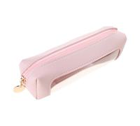 Wdbild Multifunctional Pencil Bag Clear PU Pencil Water Resistant Clear Pen Bag Zippered Stationery Bag for Office Staff