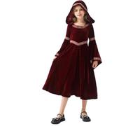 Wdbild Mystical Courts Themed Children Dress With Hat Royal Child Halloween Dress With Hoodie Upgrades For Halloween Party