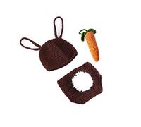 Wdbild Newborn Baby Girls Boys Crochet Knit Costume Photo Photography Prop Hats Carrot For Doll Outfits For 0-6 Months