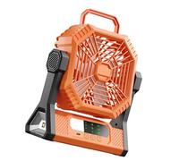 Wdbild Outdoor Camping Charging Fan USB Lighting Portable Quiet Fishing Camping Stall Night Market 5000/10000mah Rechargeable Camping Accessories