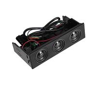 Wdbild PC Front Panel Media Dashboard PC Front Panel Stereo Surround Computer For Case Built In Mic Loudspeaker Front B Computer Speakers For Pc Desktop Loudspeaker