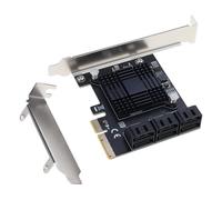 Wdbild PCI-E 4X To Expansion Card 6 Full Speed Ports 6G Transfer Expansion Hard Drive For Win7 / 8/10 / Linux