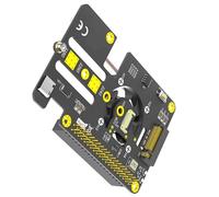 Wdbild PCIe To Board HAT NVMe 2280 2242 2230 Hat With Fan Automatic Discoloration LED Light For Computers Expansion Card