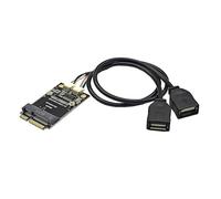 Wdbild PCIE To Double Port USB2.0 Adapter Card Risers With USB Extension Cable MPCIE To USB Converters Extension Card For Desktop