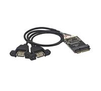 Wdbild PCIE To Double Port USB2.0 Adapter Card Risers With USB Extension Cable MPCIE To USB Converters Extension Card For Desktop