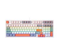 Wdbild Portable 98Keys Gaming Keyboard With LED Backlights Shaft Components Ergonomic Keyboard For Intensely PC Gameplays